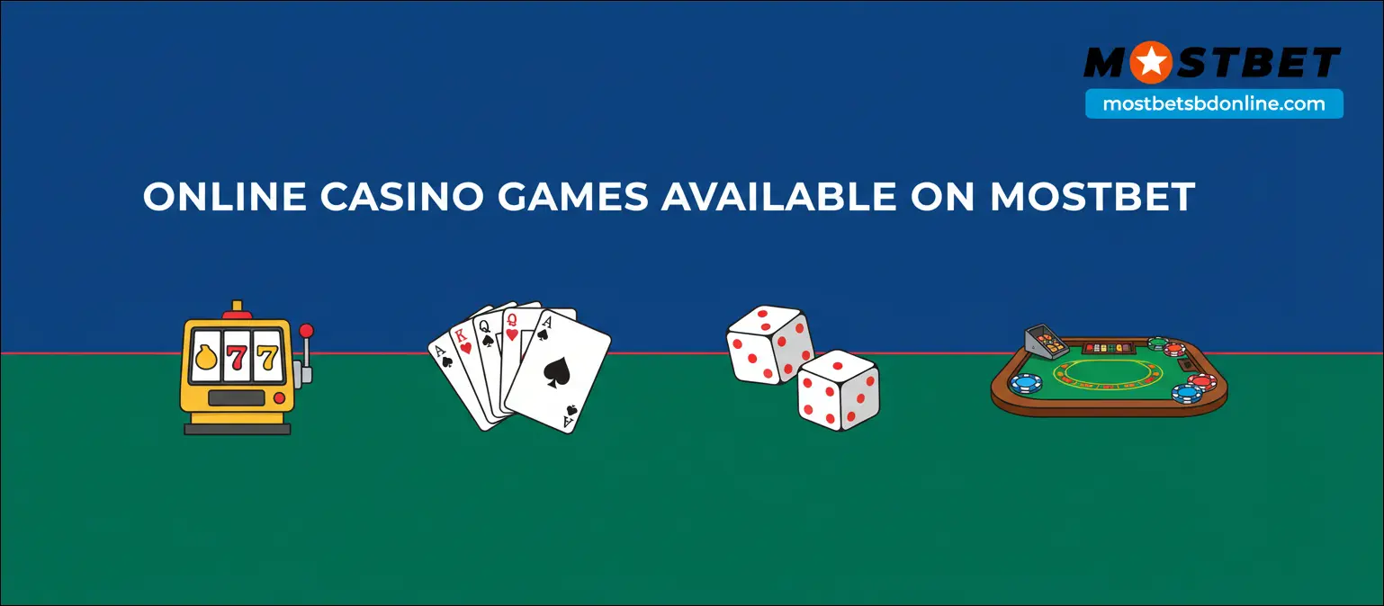 Online Casino Games Available on Mostbet