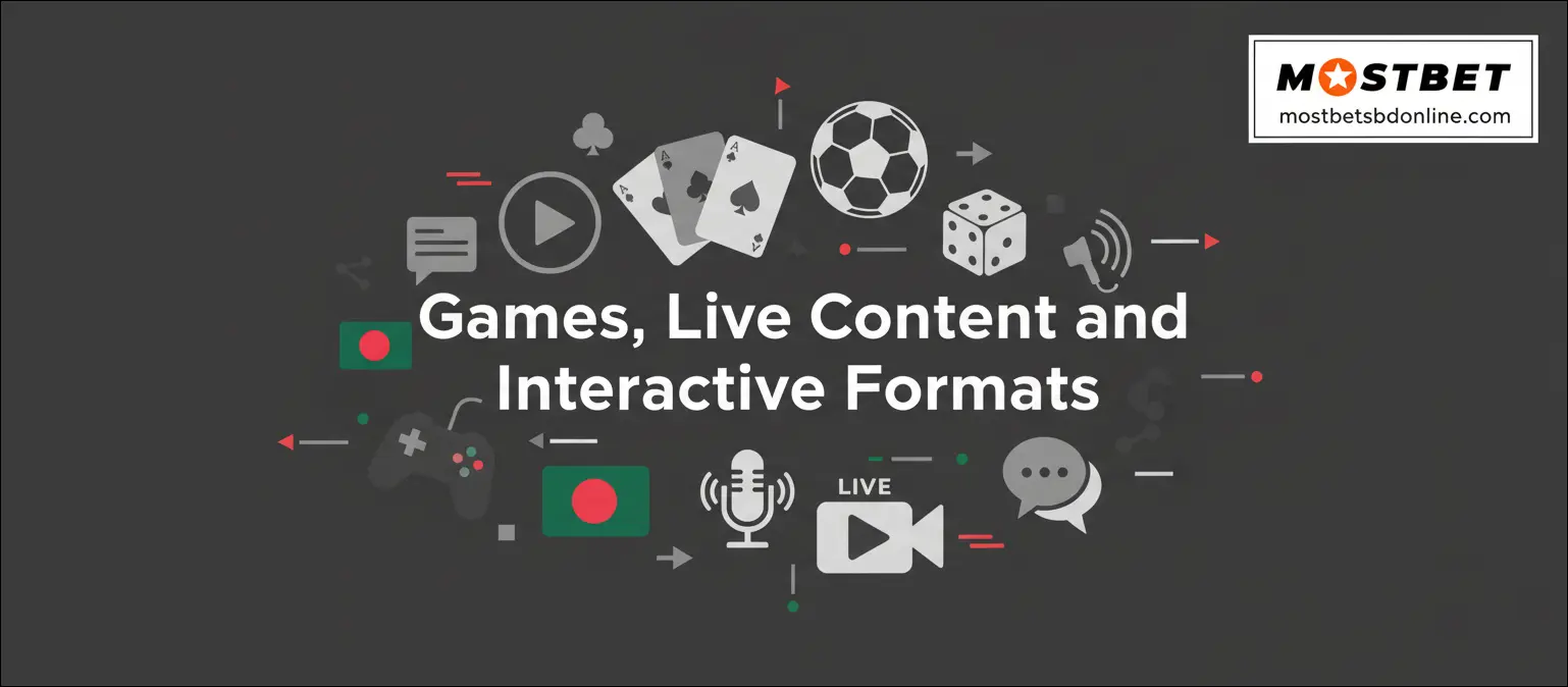 Games, Live Content and Interactive Formats